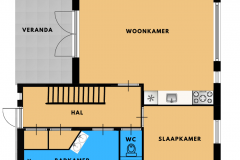 Plattegrond van de  begane grond De Toekan Plattegrond van de  begane grond De Toekan